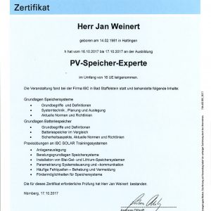 Zertifikat_TÜVRheinland_PV-Speicher-Experte_Weinert,Jan-1